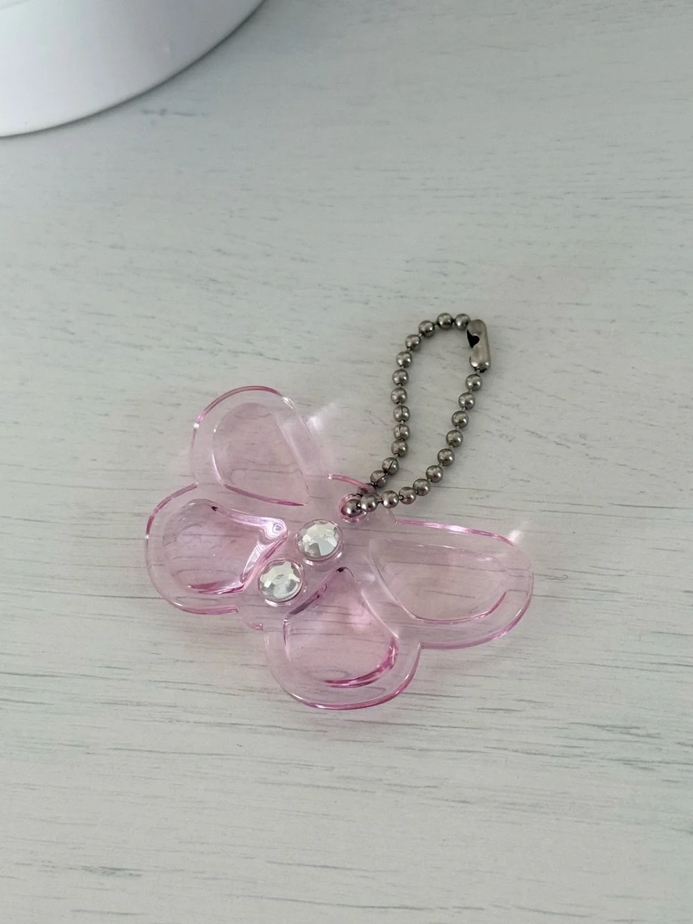 Coach Rare Pink Bling Butterfly Acrylic Charm